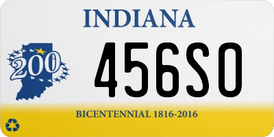 IN license plate 456SO