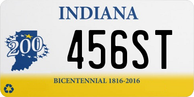 IN license plate 456ST