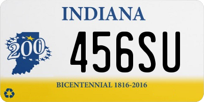 IN license plate 456SU