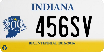 IN license plate 456SV