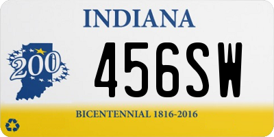 IN license plate 456SW