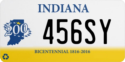 IN license plate 456SY