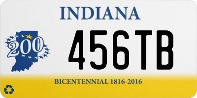 IN license plate 456TB