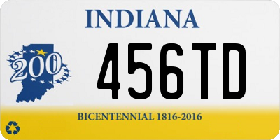 IN license plate 456TD