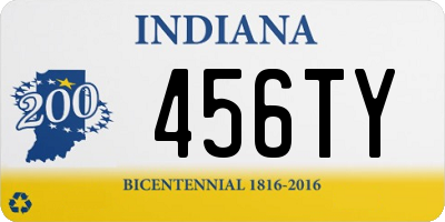 IN license plate 456TY