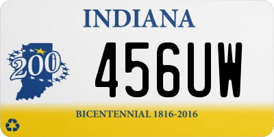 IN license plate 456UW