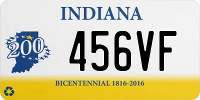 IN license plate 456VF
