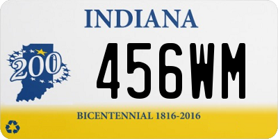 IN license plate 456WM