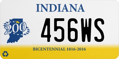 IN license plate 456WS