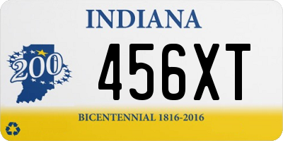 IN license plate 456XT