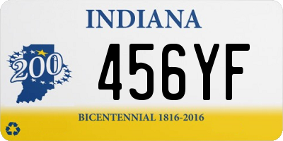 IN license plate 456YF