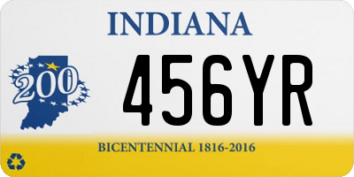 IN license plate 456YR