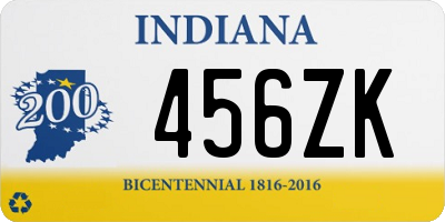 IN license plate 456ZK