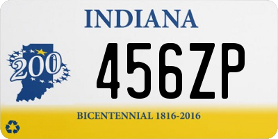 IN license plate 456ZP