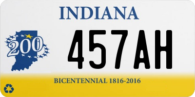 IN license plate 457AH