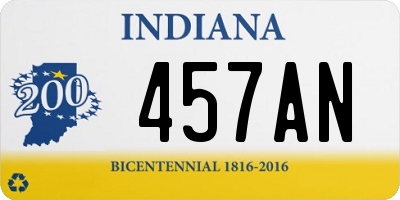 IN license plate 457AN