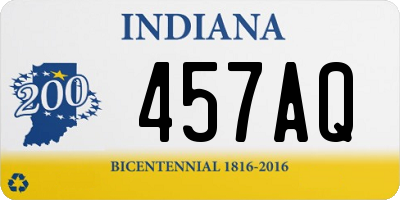 IN license plate 457AQ