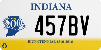 IN license plate 457BV