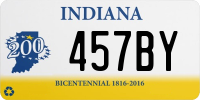 IN license plate 457BY