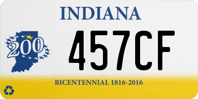 IN license plate 457CF