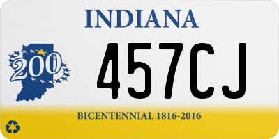 IN license plate 457CJ