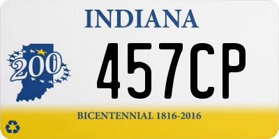 IN license plate 457CP