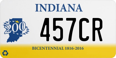 IN license plate 457CR