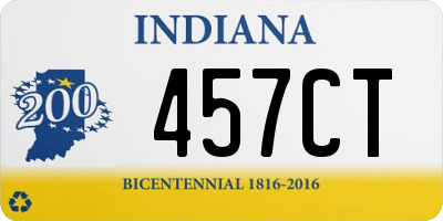 IN license plate 457CT