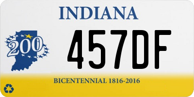 IN license plate 457DF