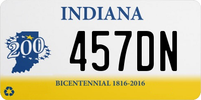 IN license plate 457DN