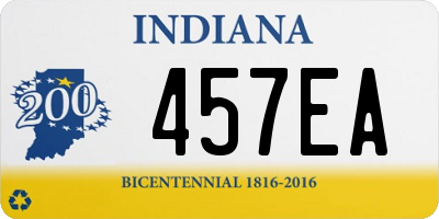 IN license plate 457EA