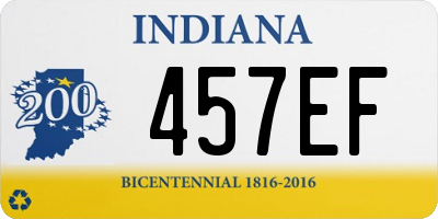 IN license plate 457EF