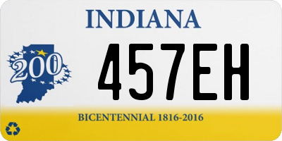 IN license plate 457EH