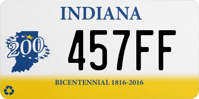 IN license plate 457FF