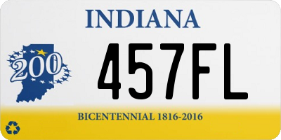 IN license plate 457FL