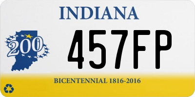 IN license plate 457FP