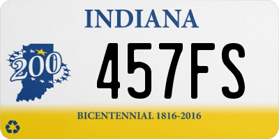 IN license plate 457FS