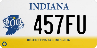 IN license plate 457FU