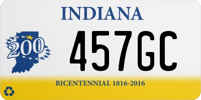 IN license plate 457GC