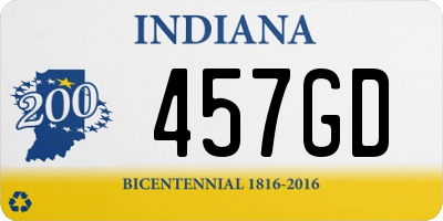 IN license plate 457GD