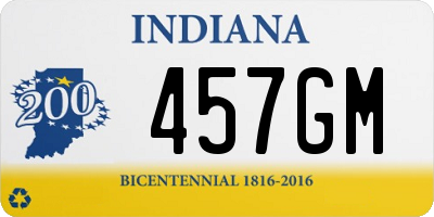 IN license plate 457GM