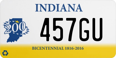 IN license plate 457GU