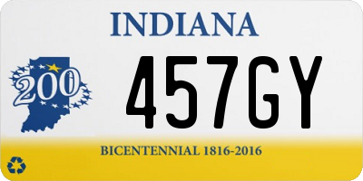 IN license plate 457GY