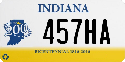 IN license plate 457HA