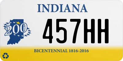 IN license plate 457HH