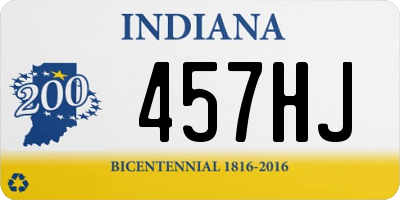 IN license plate 457HJ