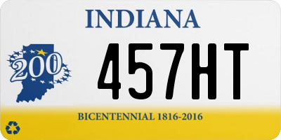 IN license plate 457HT