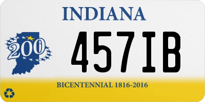 IN license plate 457IB