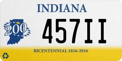 IN license plate 457II