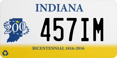 IN license plate 457IM